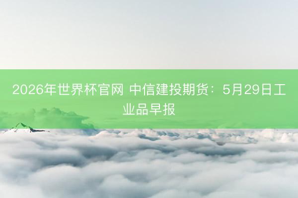 2026年世界杯官网 中信建投期货：5月29日工业品早报