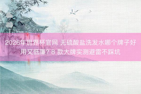 2026年世界杯官网 无硫酸盐洗发水哪个牌子好用又低廉? 8 款大牌实测避雷不踩坑