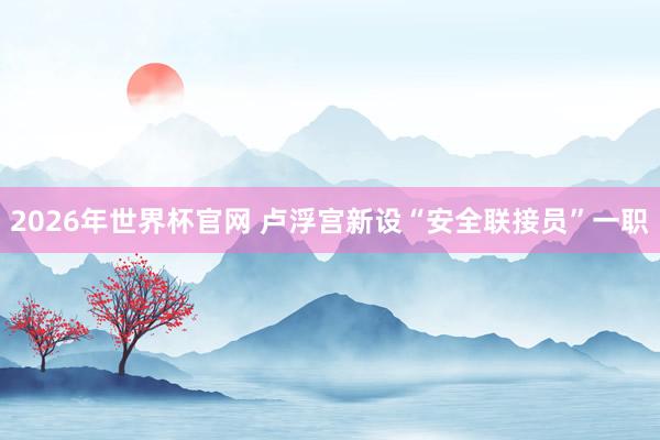 2026年世界杯官网 卢浮宫新设“安全联接员”一职